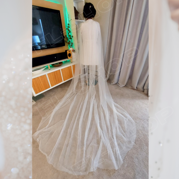 Plain Wedding Cape - Image 7