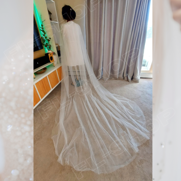 Plain Wedding Cape - Image 3